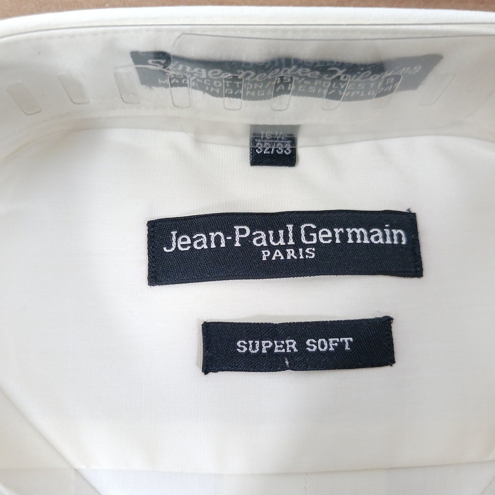 Jean-Paul Germain Mens Dress Shirt 16.5 32/33 Cream French Cuff Super Soft 615FC - Picture 5 of 9